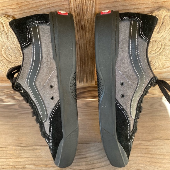 Vans Berle Pro (Croc) Black Suede Skateboard Shoes Mens Size 8 - Picture 4 of 14
